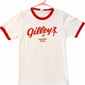 Gilley’s Pasadena Texas Ringer T Shirt Red White Urban Cowboy Honky Tonk Country